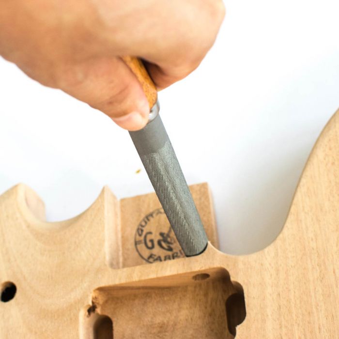 Outils de luthier, limes à bois demi-rondes pour la construction