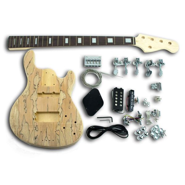 Costway Basse électrique en bois guitare basse avec accessoires
